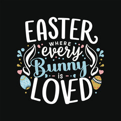Easter day t-shirt design template. Happy Easter day vector template.