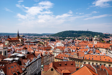 Naklejka na ściany i meble Old town Prague from above