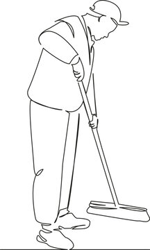 recommend clip art: cleaner man janitor