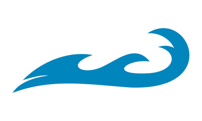 blue water wave vector logo