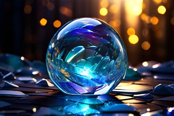 crystal ball in the dark. generative ai