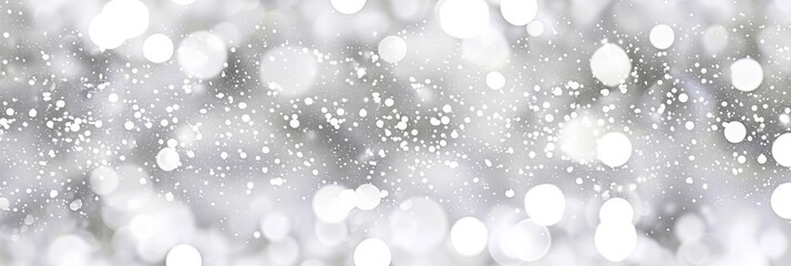 white and silver glitter background with space for text, white and grey glitter bokeh . white bokeh blur circle variety Dreamy soft focus wallpaper backdrop,Christmas snow or anniversary banner