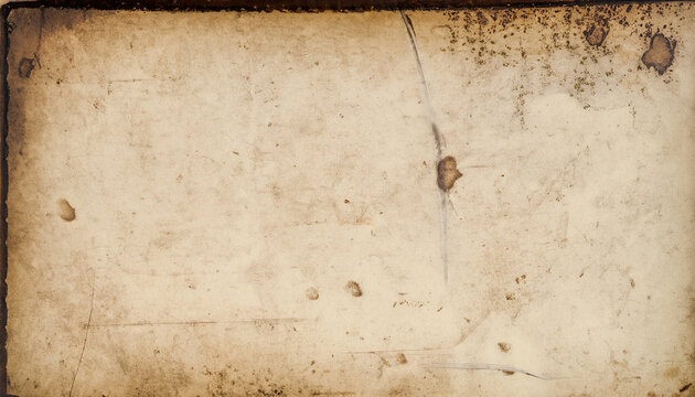 Old photo texture with stains and scratches. Vintage and antique art concept. Detailed closeup studio shot.
