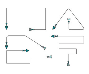 decorative arrows symbols vector illustration