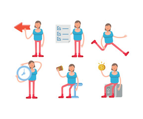 Fototapeta premium woman characters set vector illustration
