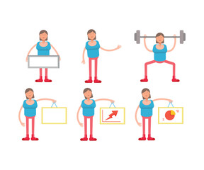 Fototapeta premium woman characters set vector illustration