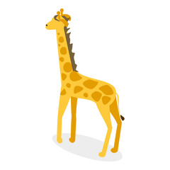 Fototapeta premium 3D Isometric Flat Vector Set of Zoo Animals, WildLife Collection. Item 6