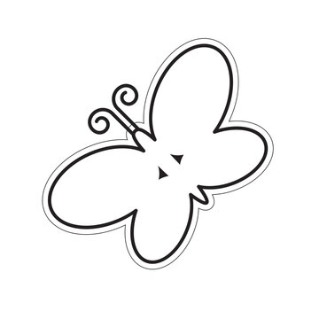 butterfly icon in black