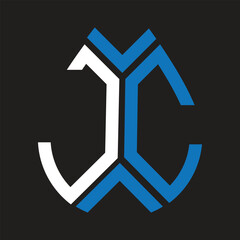 JC letter logo design on black background. JC creative initials letter logo concept. JC letter design.
