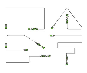 decorative arrows set in bohemian style illustration