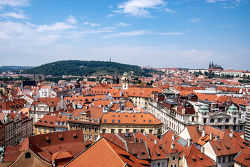 Naklejka na ściany i meble Old town Prague from above
