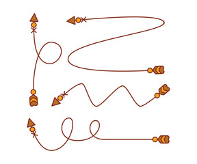 decorative arrows symbols vector illustration