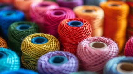 Color sewing threads, household hobby