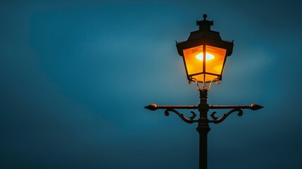 Fototapeta na wymiar a street lamp at night