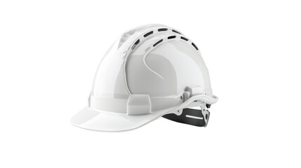 Fototapeta premium photograph of white safety helmet, Isolated on a transparent background.