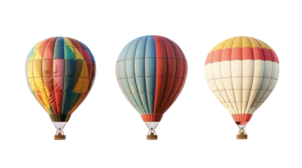 Poster Group hot air balloon, Isolated on a transparent background