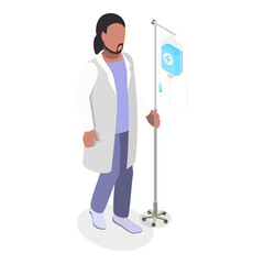 3D Isometric Flat Vector Set of Therapist Characters, Healthcare Medic Specialists. Item 1