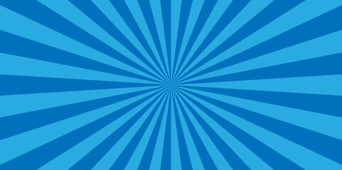 Vector abstract blue sunburst and ray wallpaper design. modern light ray sun art vintage backdrop texture background.
