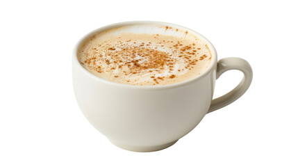 coffee cup and hot coffee, Isolated on a transparent background.