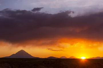 Deurstickers Mountains on sunset © Galyna Andrushko