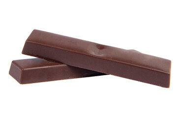 Chocolate bar on a white background