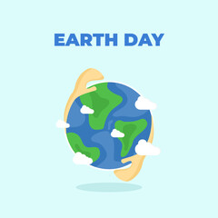 Flat background for earth day celebration