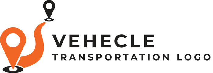 Transportation Logo With Location Icon
