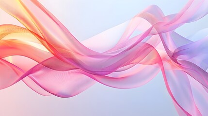 Colorful Waves of Fabric Creating an Elegant Abstract Background