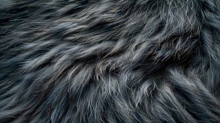 Close Up of a Black Dogs Fur