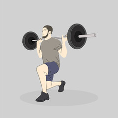 Background of people training to get healthy