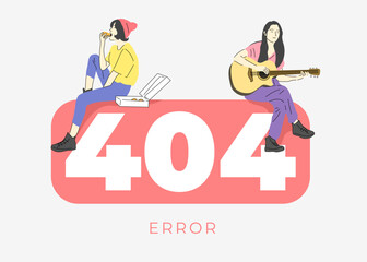 Free vector error 404 concept for landing page