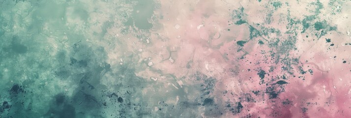 Grunge Background Texture in the Colors Mint Green, Soft Pink and Lavender created with Generative AI Technology