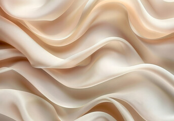 Obraz premium Abstract background of beige color, folds, textiles. A banner with free space for text. Abstract background for mother's day, Valentine's day, wedding greetings, children's theme