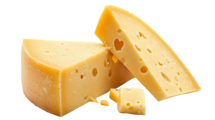 Photo of cheese isolated on transparent background