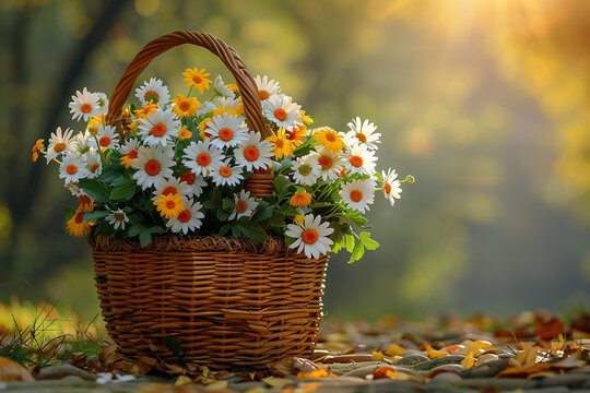 Flower in basket