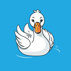 simple swan vector isolated