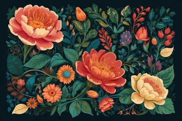 Foto op Canvas Floral Vectors in Full Bloom © Rabil