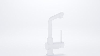 Modern black wash basin mixer tap with strainer premium photo 3d render