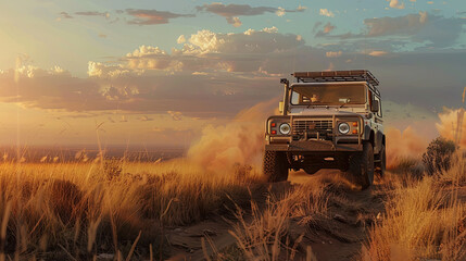 Fototapeta premium truck on the field