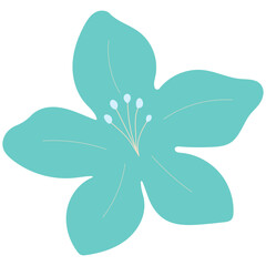 Flat flower bud element for beautiful design. Simple form. Vector drawing.