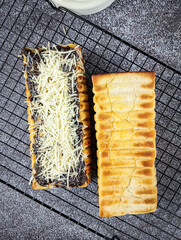 image of crispy toast fried in charcoal