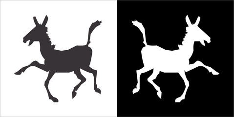 Illustration vector graphics of horse icon