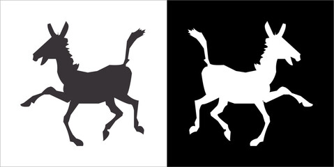Illustration vector graphics of horse icon