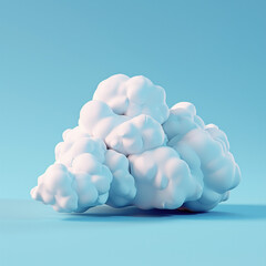 Cloud material on blue background,created with Generative AI tecnology.