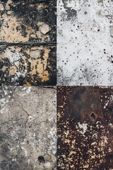 Collection of four different rust textures. Ideal for backgrounds and design projects