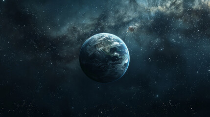 earth planet in space, wallpaper art