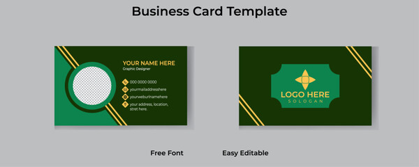 Modern Business Card - Creative and Clean Business Card Template. Luxury business card design template.  Vector illustration.