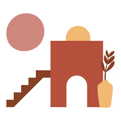 Boho Arcitectural Element for Home Decor, Wall Art Ornament