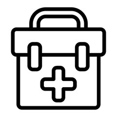 Fototapeta premium first aid kit line icon