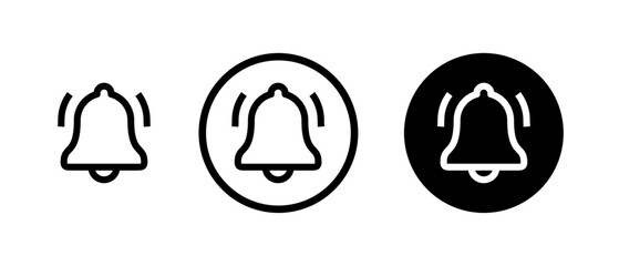 Notification bell icon set